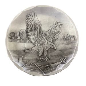 VTG Wendell August Forge Hammered Aluminum 3.5" Eagle Coaster Mini Trinket Dish